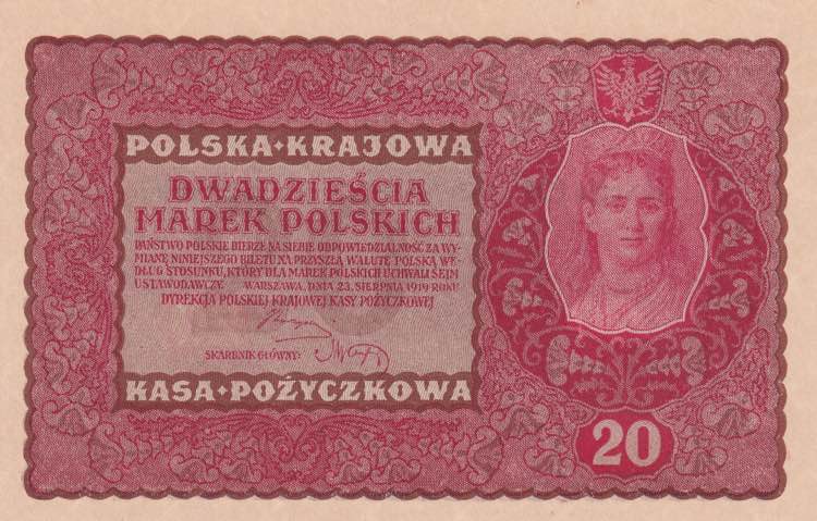 Poland, 20 Marek, 1919, UNC, p26