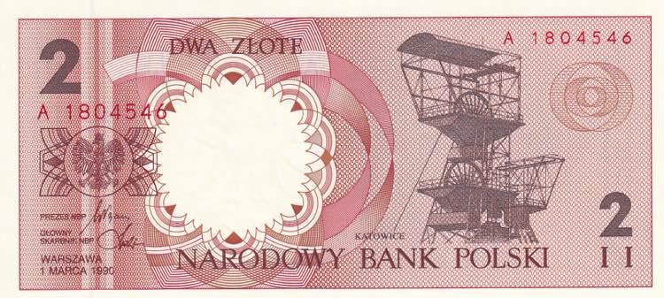 Poland, 2 Zlote, 1990, UNC, p165
