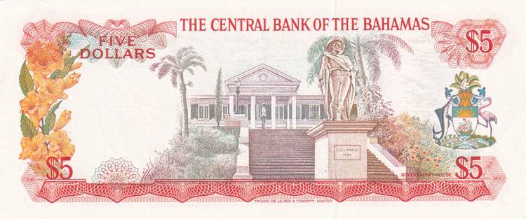 Bahamas, 5 Dollars, 1974, VF(+), ... 