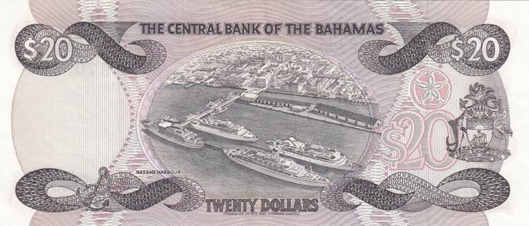 Bahamas, 20 Dollars, 1984, XF, p47a
