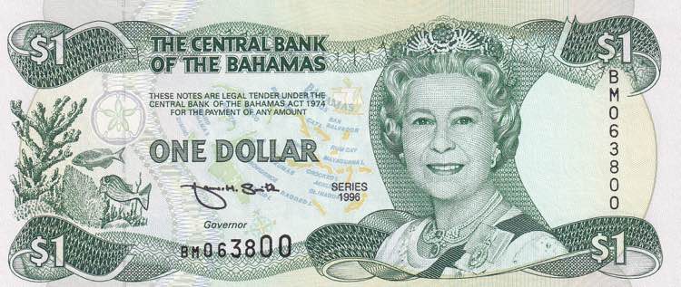 Bahamas, 1 Dollar, 1996, AUNC, p57a