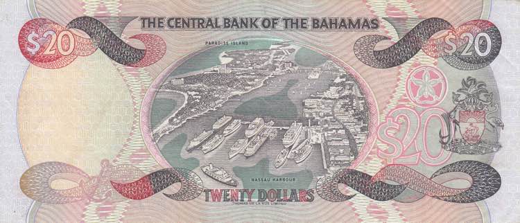 Bahamas, 20 Dollars, 1997, XF(-), ... 