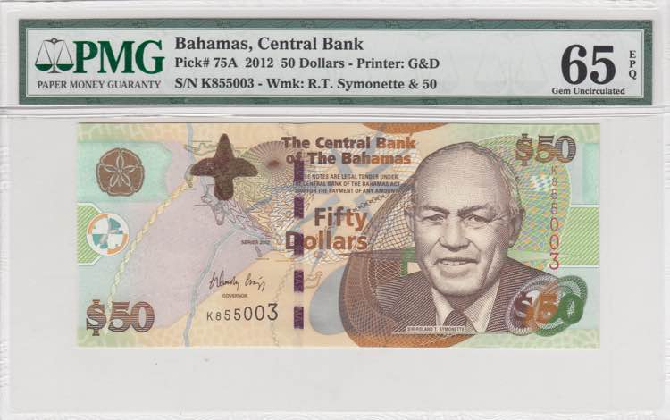 Bahamas, 50 Dollars, 2012, UNC, ... 