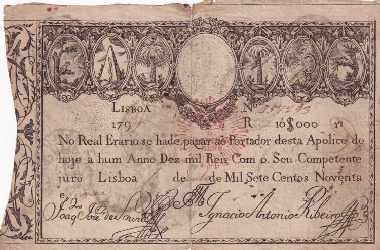 Portugal, 20.000 Reis, 1826, FINE, ... 