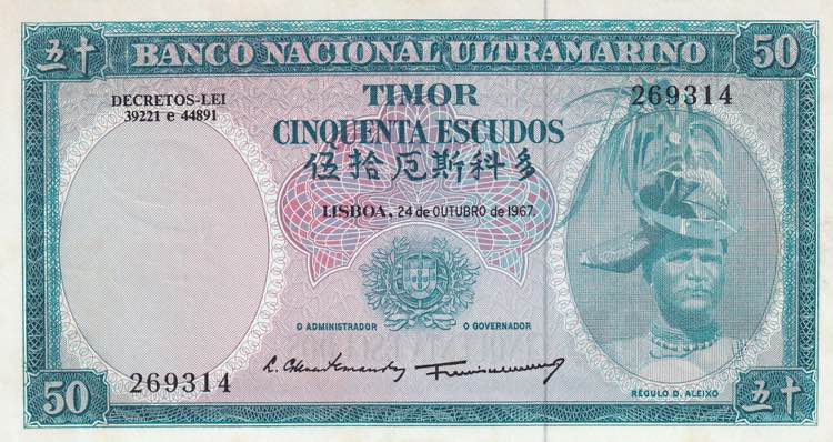 Timor, 50 Escudos, 1967, UNC, p27a