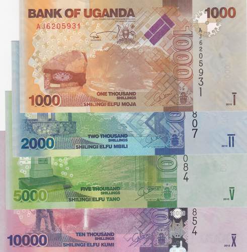 Uganda, 1.000-2.000-5.000-10.000 ... 