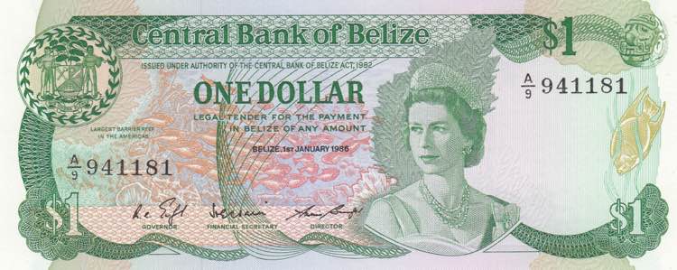 Belize, 1 Dollar, 1986, UNC(-), ... 