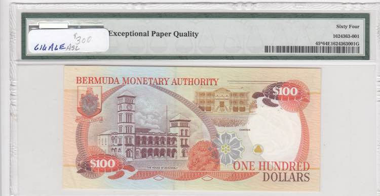 Bermuda, 100 Dollars, 1996, UNC, ... 