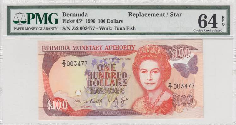 Bermuda, 100 Dollars, 1996, UNC, ... 