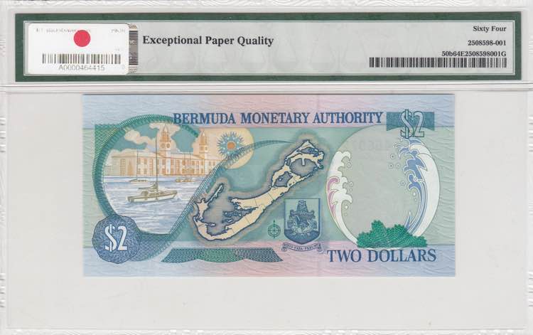 Bermuda, 2 Dollars, 2007, UNC, p50b