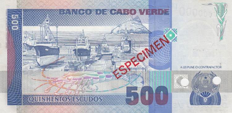 Cape Verde, 500 Escudos, 1989, ... 