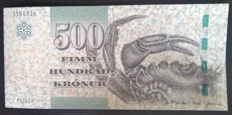 Faeroe Islands, 500 Kronur, 2011, ... 