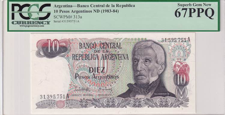 Argentina, 10 Pesos Argentinos, ... 