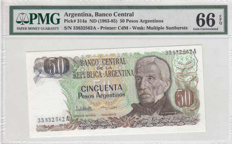 Argentina, 50 Pesos Argentinos, ... 