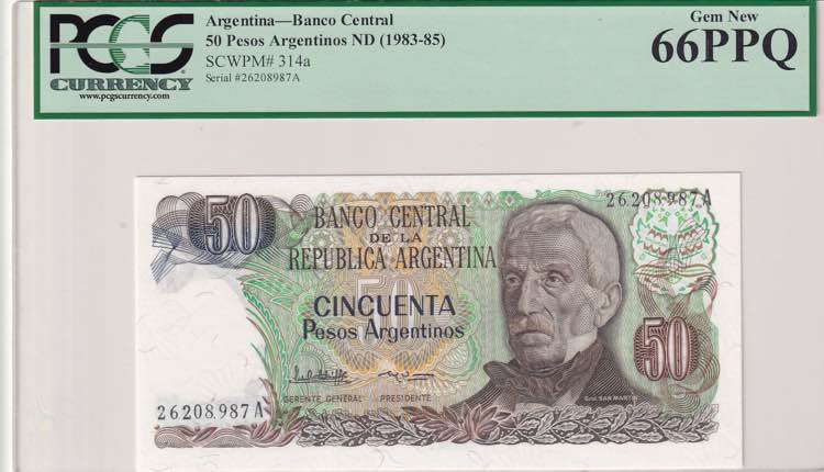 Argentina, 50 Pesos Argentinos, ... 