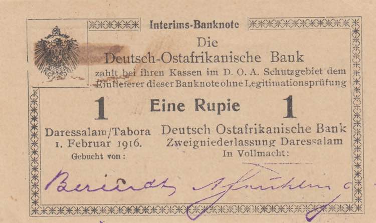 German East Africa, 1 Rupie, 1916, ... 