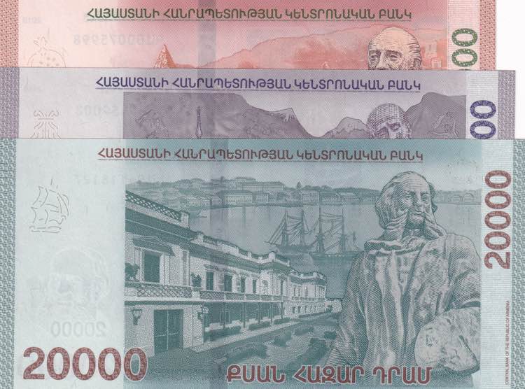 Armenia, 5.000-10.000-20.000 Dram, ... 