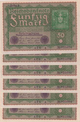 Germany, 50 Mark, 1919, AUNC, p66, ... 