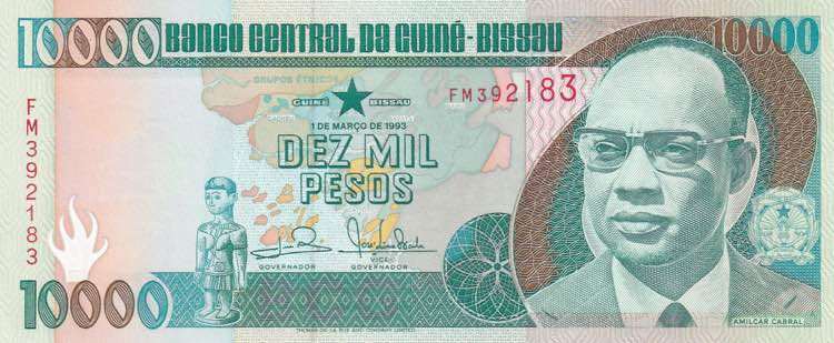 Guinea-Bissau, 10.000 Pesos, 1993, ... 