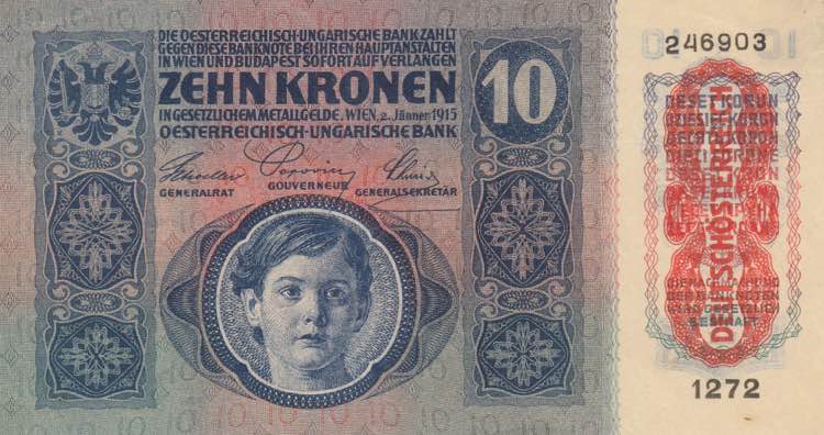 Austria, 10 Kronen, 1919, UNC, p51