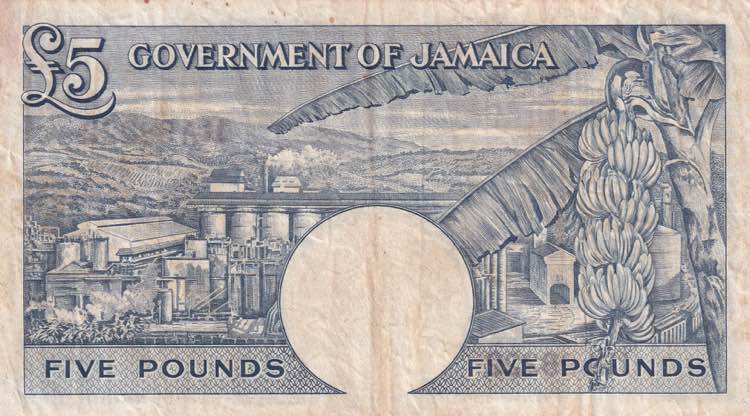 Jamaica, 5 Pounds, 1960, VF(+), ... 