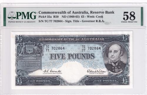 Australia, 5 Pounds, 1960/1965, ... 