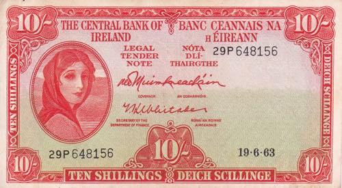 Ireland, 10 Shillings, 1963, ... 