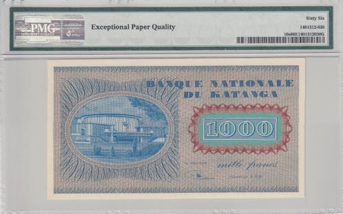 Katanga, 1.000 Francs, 1960, UNC, ... 