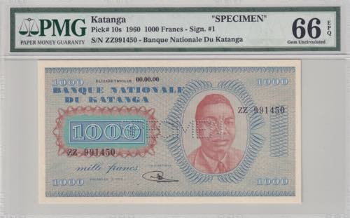 Katanga, 1.000 Francs, 1960, UNC, ... 