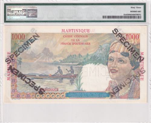 Martinique, 1.000 Francs, 1947/49, ... 