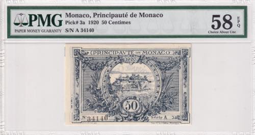 Monaco, 50 Centimes, 1920, ... 