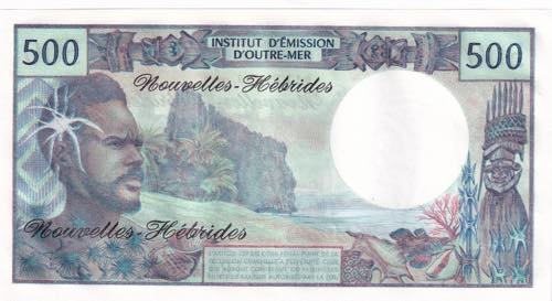 New Hebrides, 500 Francs, ... 