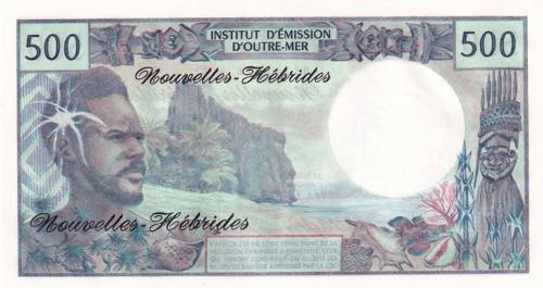 New Hebrides, 500 Francs, 1979, ... 