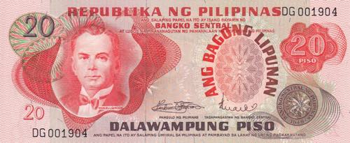 Philippines, 20 Piso, 1970, UNC, ... 