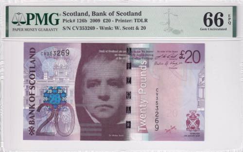 Scotland, 20 Pounds, 2009, UNC, ... 