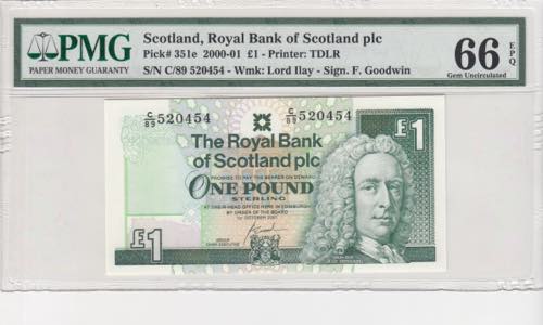 Scotland, 1 Pound, 2000/2001, UNC, ... 