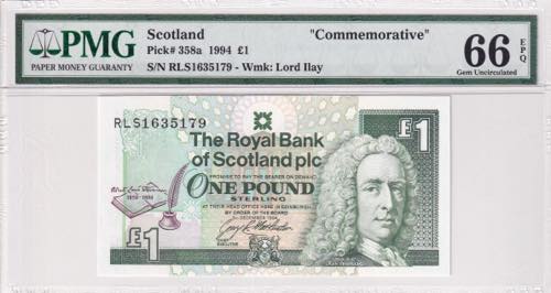 Scotland, 1 Pound, 1994, UNC, p358a