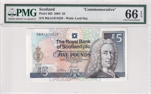Scotland, 5 Pounds, 2004, UNC, p363