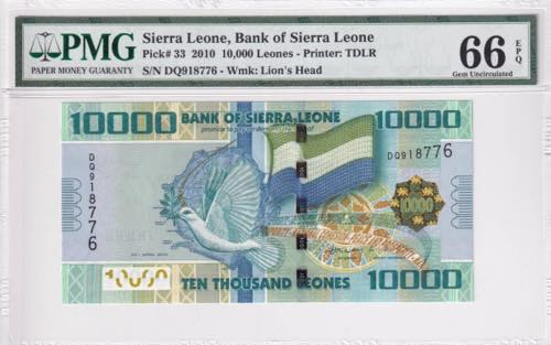 Sierra Leone, 10.000 Leones, 2010, ... 