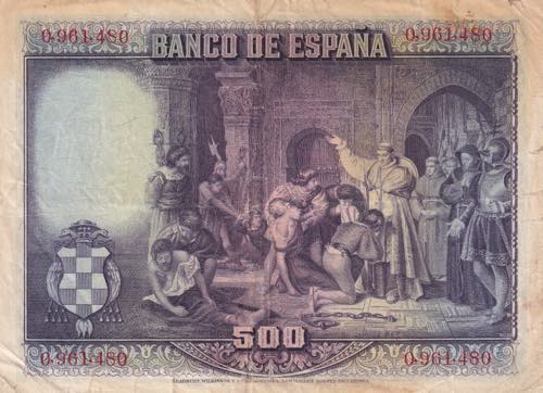 Spain, 500 Pesetas, 1928, VF(+), ... 