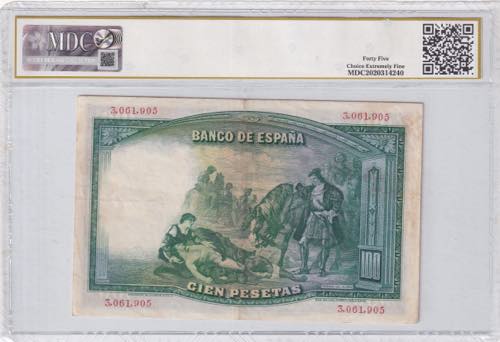 Spain, 100 Pesetas, 1931, XF, p83