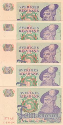 Sweden, 5 Kronor, 1966/1981, UNC, ... 