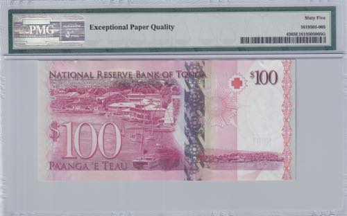 Tonga, 100 Paanga, 2008, UNC, p43