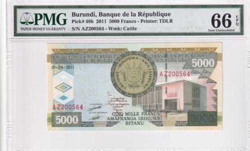 Burundi, 5.000 Francs, 2011, UNC, ... 