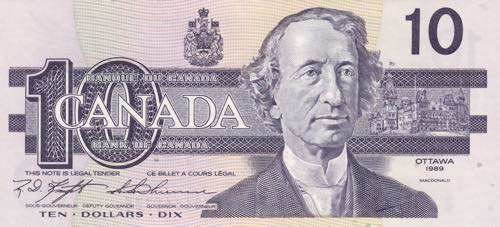Canada, 10 Dollars, 1989, UNC, p96c