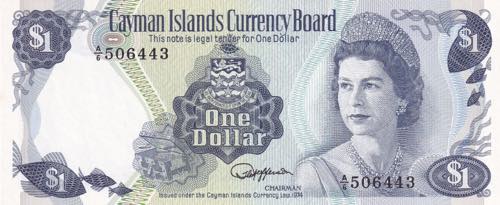 Cayman Islands, 1 Dollar, 1974, ... 
