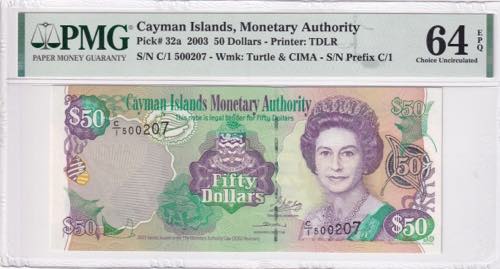 Cayman Islands, 50 Dollars, 2003, ... 