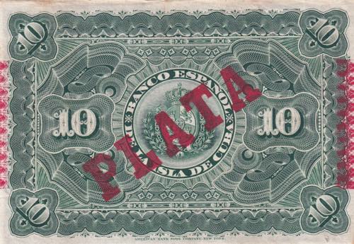 Cuba, 10 Pesos, 1896, AUNC, p49d
