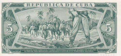 Cuba, 5 Pesos, 1967, UNC, p103s, ... 