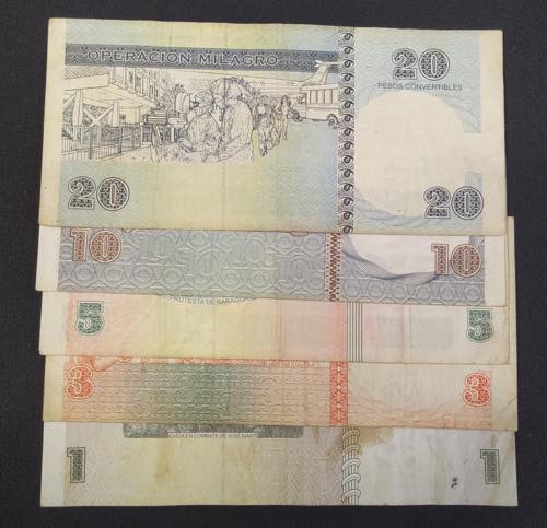 Cuba, 1-3-5-10-20 Pesos ... 